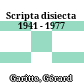 Scripta disiecta : 1941 - 1977
