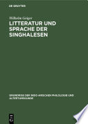 Litteratur und Sprache der Singhalesen /
