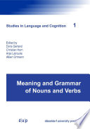 Meaning and Grammar of Nouns and Verbs.