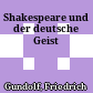 Shakespeare und der deutsche Geist