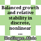 Balanced growth and relative stability in discrete, nonlinear person-flow models