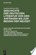 Geschichte der deutschen Literatur von den Anfängen bis zum Beginn der Neuzeit.