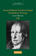 Heidelberg writings : journal publications /