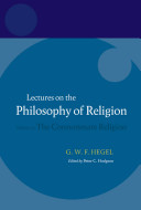 Lectures on the philosophy of religion.