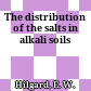 The distribution of the salts in alkali soils