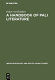A handbook of Pali literature /
