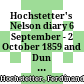 Hochstetter's Nelson diary : 6 September - 2 October 1859 and Dun Mountain report