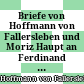 Briefe von Hoffmann von Fallersleben und Moriz Haupt an Ferdinand Wolf : XI. Sitzung vom 22. April 1874