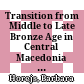Transition from Middle to Late Bronze Age in Central Macedonia and its synchronism with the "Helladic world"