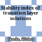 Stability index of transition layer solutions