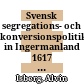 Svensk segregations- och konversionspolitik in Ingermanland : 1617 - 1704