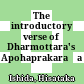 The introductory verse of Dharmottara's Apohaprakaraṇa
