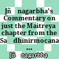 Jñānagarbha's Commentary on just the Maitreya chapter from the Saṁdhinirmocana-Sūtra : study, translation and Tibetan text