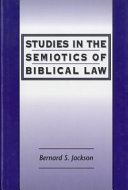 Studies in the semiotics of biblical law