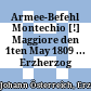 Armee-Befehl Montechio [!] Maggiore den 1ten May 1809 ... Erzherzog Johann