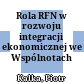 Rola RFN w rozwoju integracji ekonomicznej we Wspólnotach Europejskich
