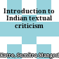Introduction to Indian textual criticism