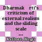 Dharmakīrti's criticism of external realism and the sliding scale of analysis
