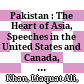 Pakistan : : The Heart of Asia, Speeches in the United States and Canada, May and June, 1950 by the Prime Minister of Pakistan /