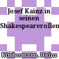 Josef Kainz in seinen Shakespearerollen