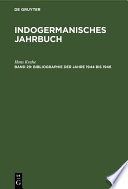 Indogermanisches Jahrbuch.
