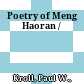 Poetry of Meng Haoran /