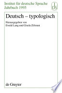Deutsch - Typologisch.