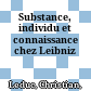 Substance, individu et connaissance chez Leibniz