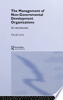 The management of non-governmental development organizations : an introduction /
