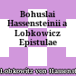 Bohuslai Hassensteinii a Lobkowicz Epistulae