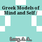 Greek Models of Mind and Self /
