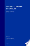 Ancient Egyptian Literature : : History and Forms /