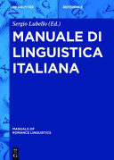 Manuale di linguistica italiana /