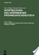 Wortbildung des Nürnberger Frühneuhochdeutsch.