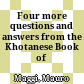 Four more questions and answers from the Khotanese Book of Vimalakīrti