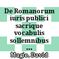 De Romanorum iuris publici sacrique vocabulis sollemnibus in Graecum sermonem conversis