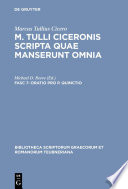 M. Tulli Ciceronis scripta quae manserunt omnia.