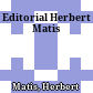 Editorial : Herbert Matis