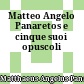 Matteo Angelo Panaretos e cinque suoi opuscoli