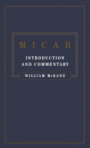 The book of Micah : : introduction and commentary /