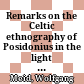Remarks on the Celtic ethnography of Posidonius in the light of Insular Celtic traditions
