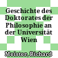 Geschichte des Doktorates der Philosophie an der Universität Wien