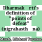 Dharmakīrti's definition of "points of defeat" (nigrahasthāna)