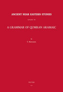A grammar of Qumran Aramaic