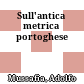 Sull'antica metrica portoghese