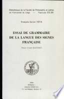 Essai de grammaire de la langue des signes française