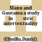 Manu and Gautama : a study in śāstric intertextuality