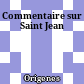 Commentaire sur Saint Jean