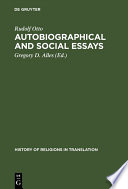 Autobiographical and Social Essays /