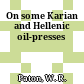 On some Karian and Hellenic oil-presses